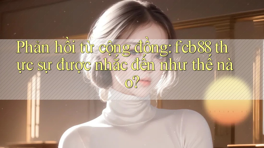 Phản hồi từ cộng đồng: fcb88 thực sự được nhắc đến như thế nào?